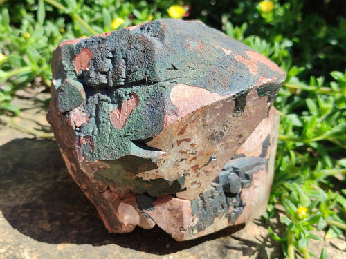Natural Large Goethite Coated Blacknite Quartz Crystals x 2 From Madagascar