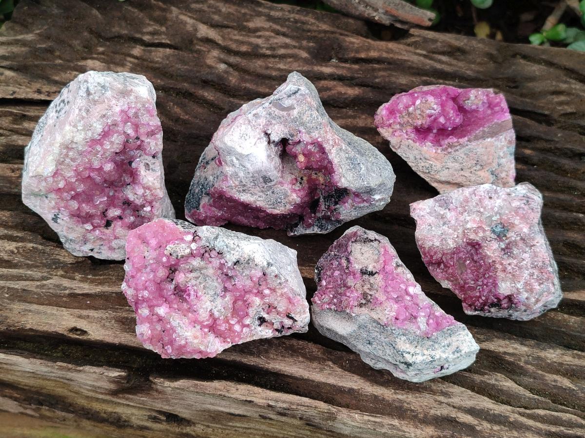 Natural Spherocobaltite Specimens x 6 From Mashamba West Mine, Congo