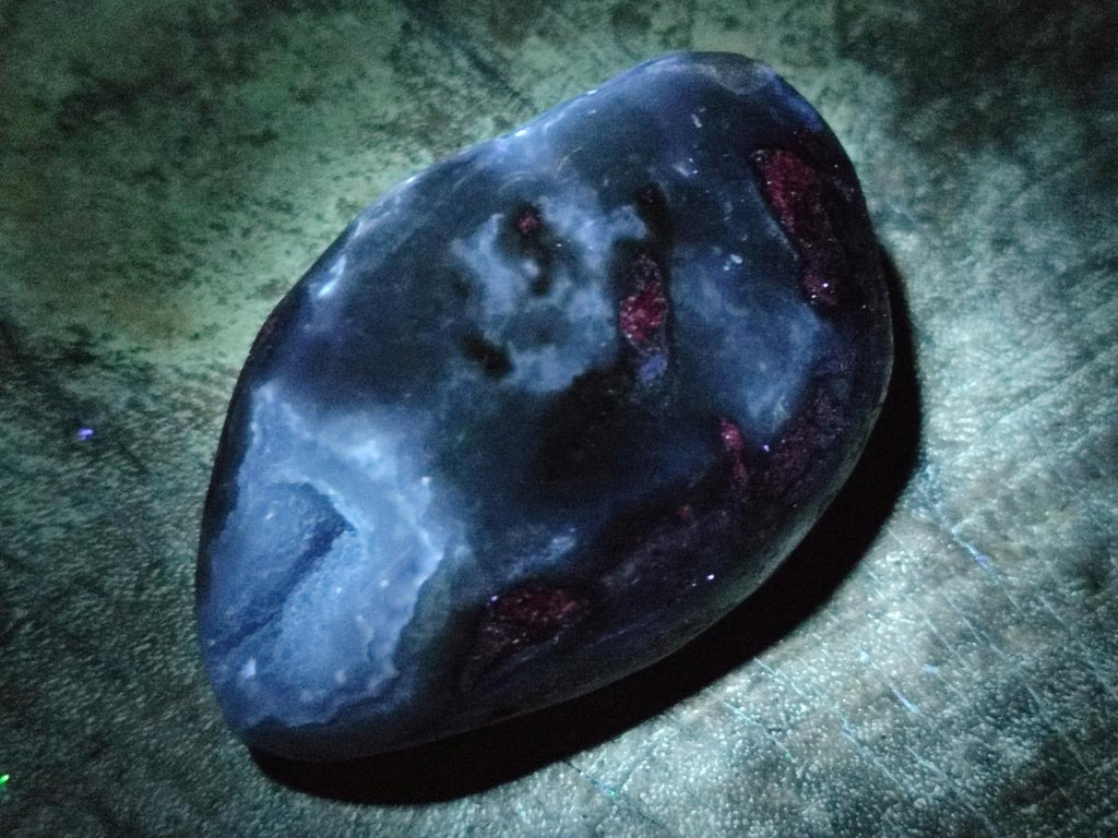 Polished and Natural Blue Lace Agate Standing Display Pieces and Free Forms x 6 From Nsanje, Malawi