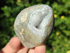 Polished and Natural Blue Lace Agate Standing Display Pieces and Free Forms x 6 From Nsanje, Malawi