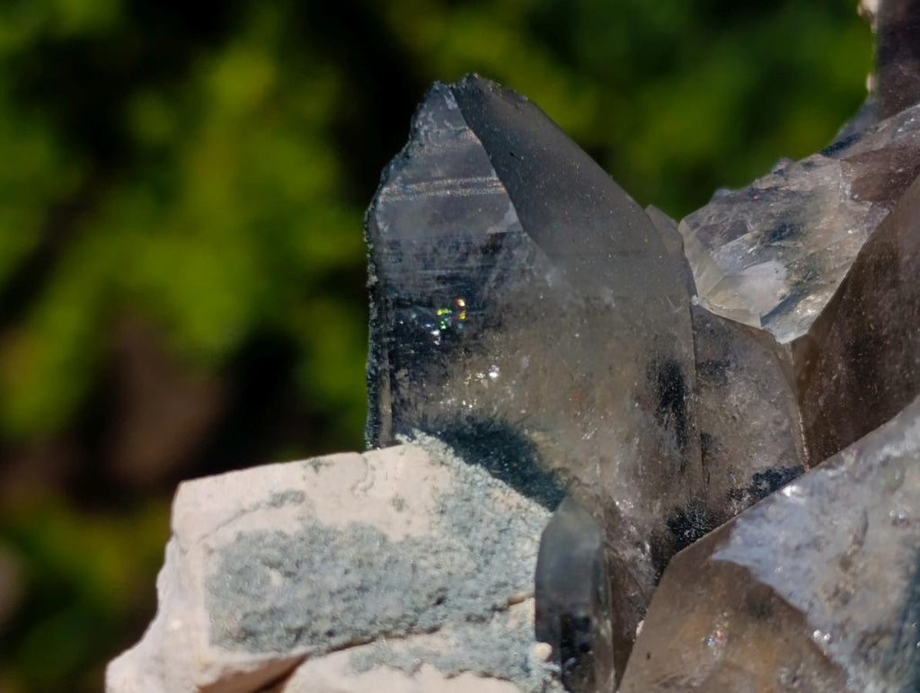 Natural Smokey Quartz Clusters with Associated Minerals x 7 From Erongo, Namibia