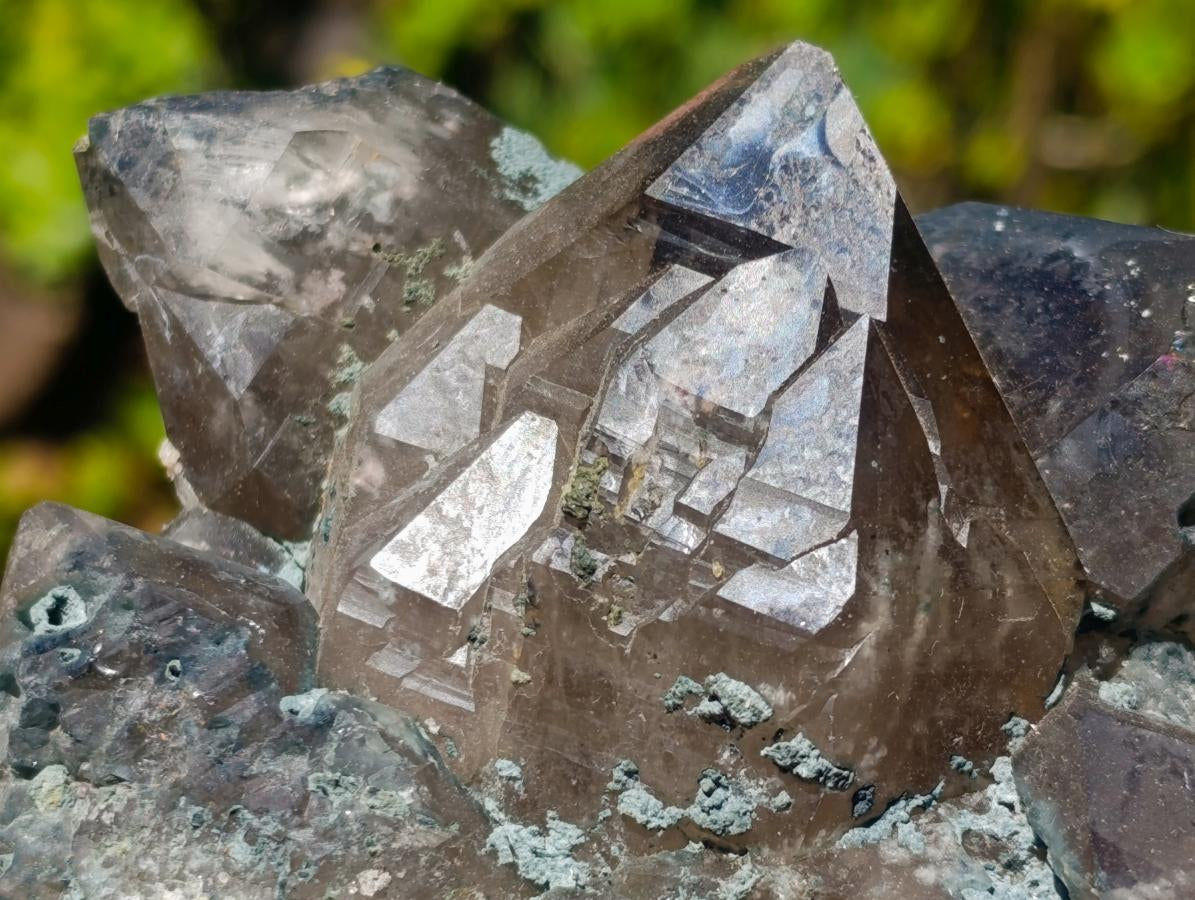 Natural Smokey Quartz Clusters with Associated Minerals x 7 From Erongo, Namibia