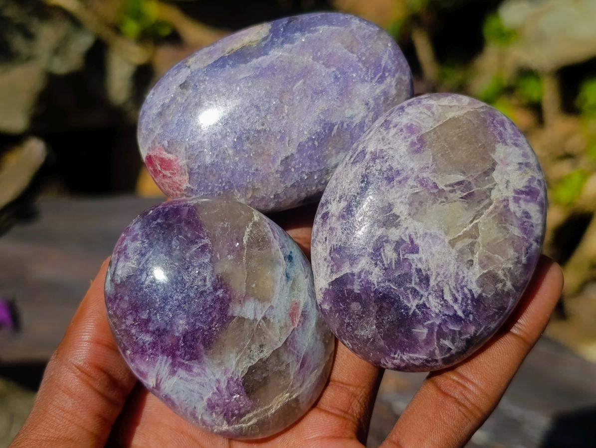 Polished Mix of Multi Mineral Galets x 12 From Southern Africa
