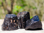 Natural Rough Black Tourmaline Crystals x 70 From Zambia