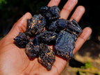 Natural Rough Black Tourmaline Crystals x 70 From Zambia