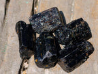 Natural Rough Black Tourmaline Crystals x 70 From Zambia