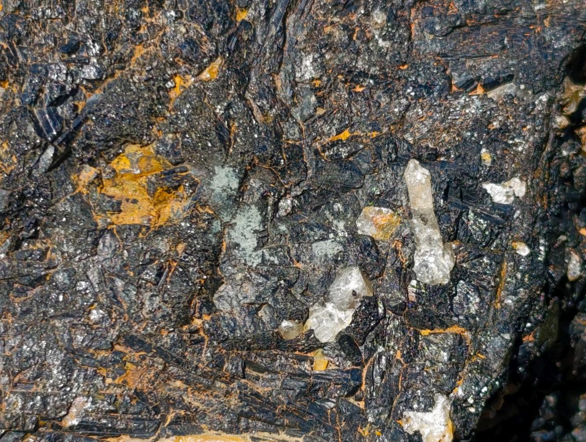 Natural Large Black Tourmaline Specimens in Quartz  x 2 From Zambia