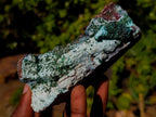 Natural Drusy Coated Chrysocolla Specimens with Malachite x 6 From Lupoto Mine, Congo
