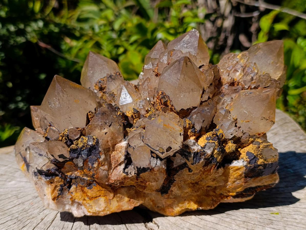 Natural Large Cascading White Phantom Smokey Clear Luena Quartz Cluster x 1 From Luena, Congo