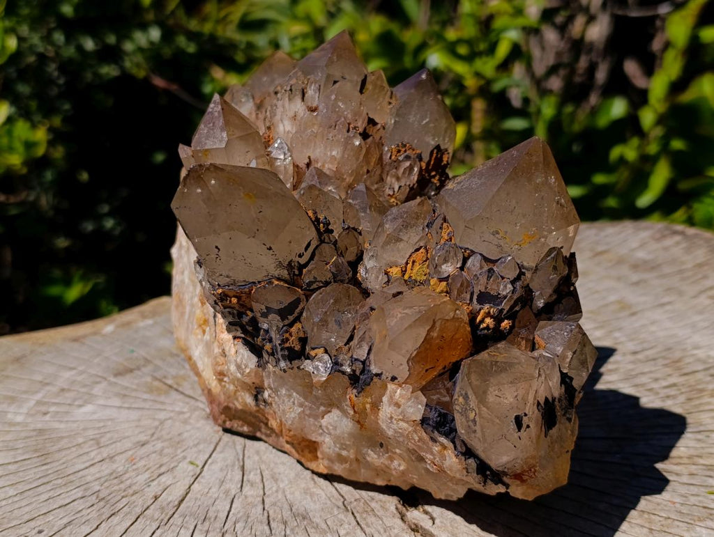 Natural Large Cascading White Phantom Smokey Clear Luena Quartz Cluster x 1 From Luena, Congo