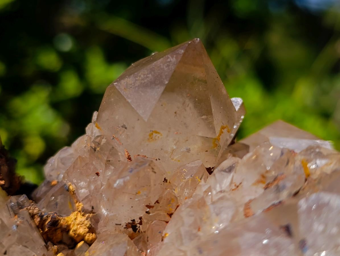 Natural Large Cascading White Phantom Smokey Clear Luena Quartz Cluster x 1 From Luena, Congo