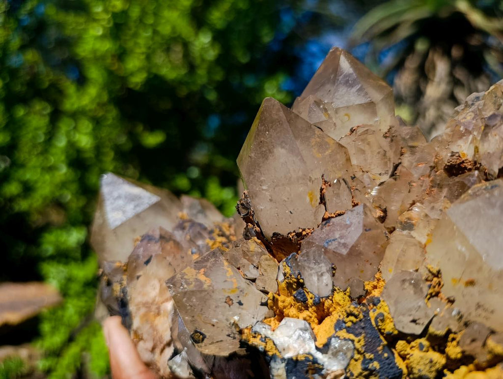 Natural Large Cascading White Phantom Smokey Clear Luena Quartz Cluster x 1 From Luena, Congo