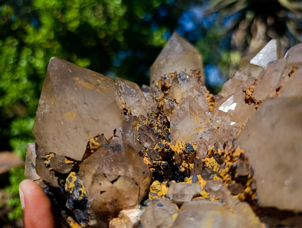 Natural Large Cascading White Phantom Smokey Clear Luena Quartz Cluster x 1 From Luena, Congo