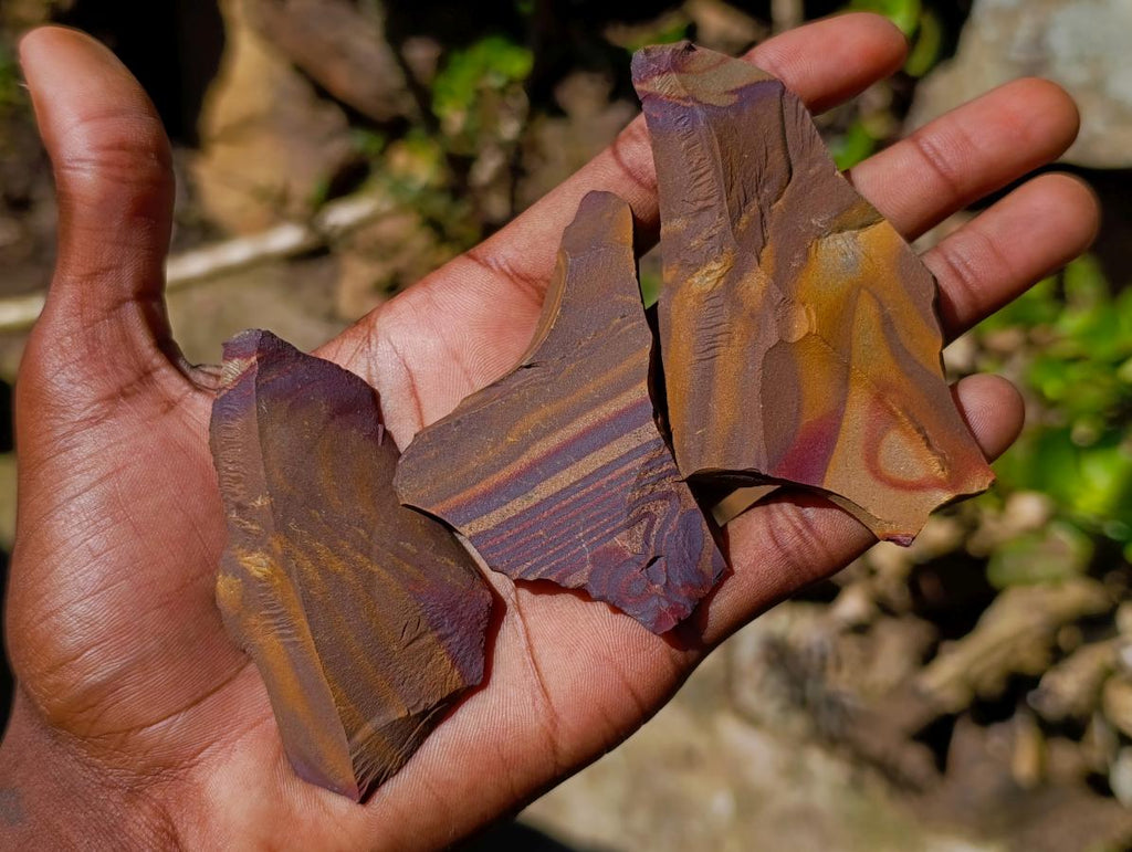 Natural Nguni Jasper Cobbed Specimens x 24 From Northern Cape, South Africa