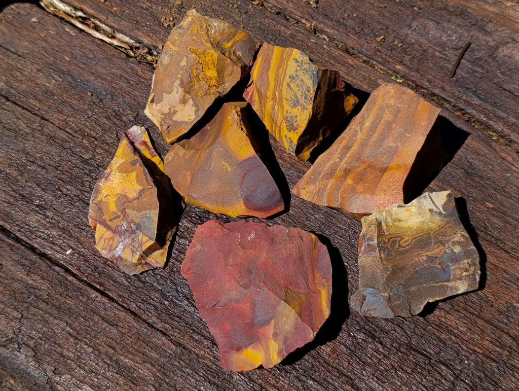 Natural Nguni Jasper Cobbed Specimens x 24 From Northern Cape, South Africa