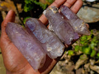 Natural Smokey Window Amethyst Crystals x 14 From Chiredzi, Zimbabwe
