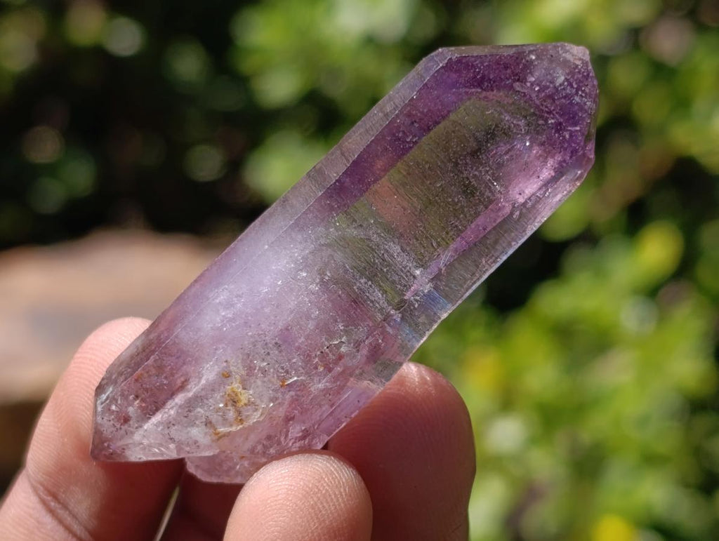 Natural Smokey Window Amethyst Crystals x 14 From Chiredzi, Zimbabwe