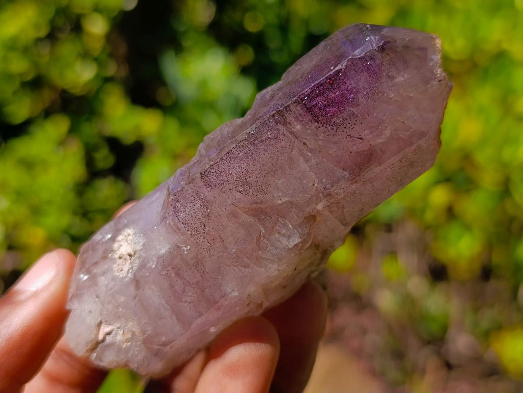 Natural Smokey Window Amethyst Crystals x 14 From Chiredzi, Zimbabwe