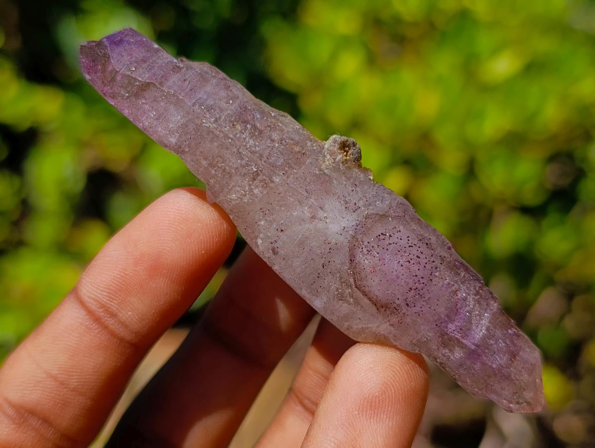 Natural Smokey Window Amethyst Crystals x 14 From Chiredzi, Zimbabwe