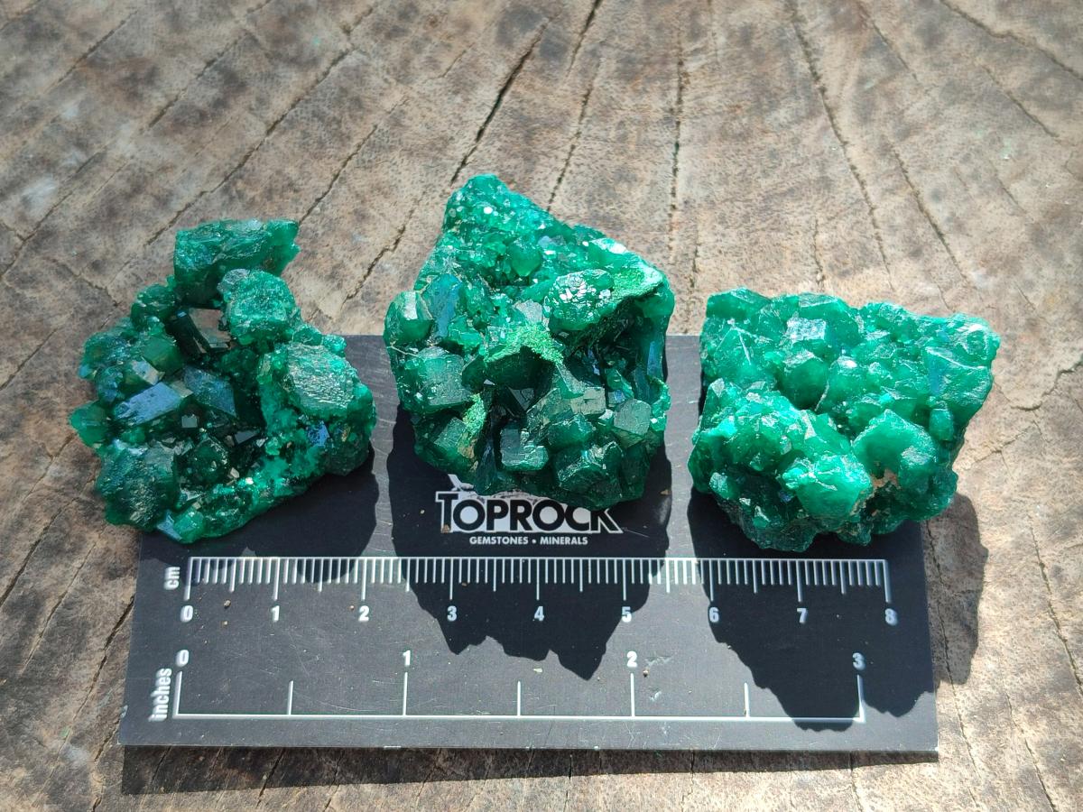 Natural Dioptase Specimens on Dolomite Matrix x 12 From Tantara Mine, Congo