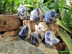 Polished One Side Silver Leaf Lepidolite Slices x 6 From Zimbabwe