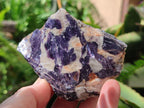 Polished One Side Silver Leaf Lepidolite Slices x 6 From Zimbabwe