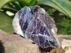 Polished One Side Silver Leaf Lepidolite Slices x 6 From Zimbabwe