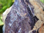Polished One Side Silver Leaf Lepidolite Slices x 6 From Zimbabwe