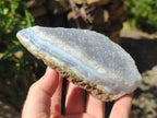 Natural Large Blue Lace Agate Specimens x 6 From Nsanje, Malawi
