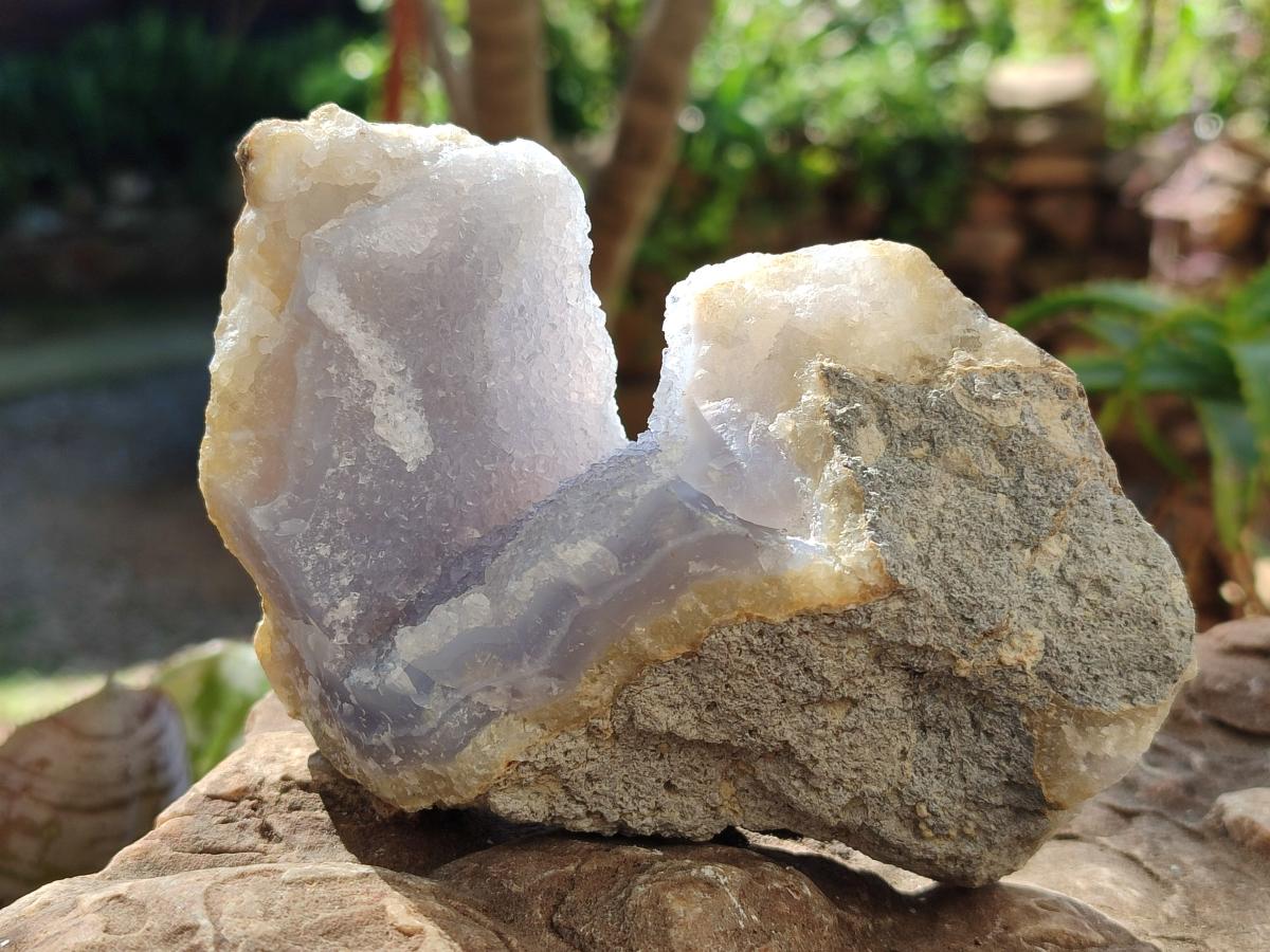 Natural Large Blue Lace Agate Specimens x 6 From Nsanje, Malawi
