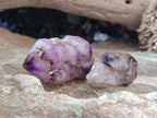 Natural Smokey Amethyst Window Crystals x 15 From Chiredzi, Zimbabwe