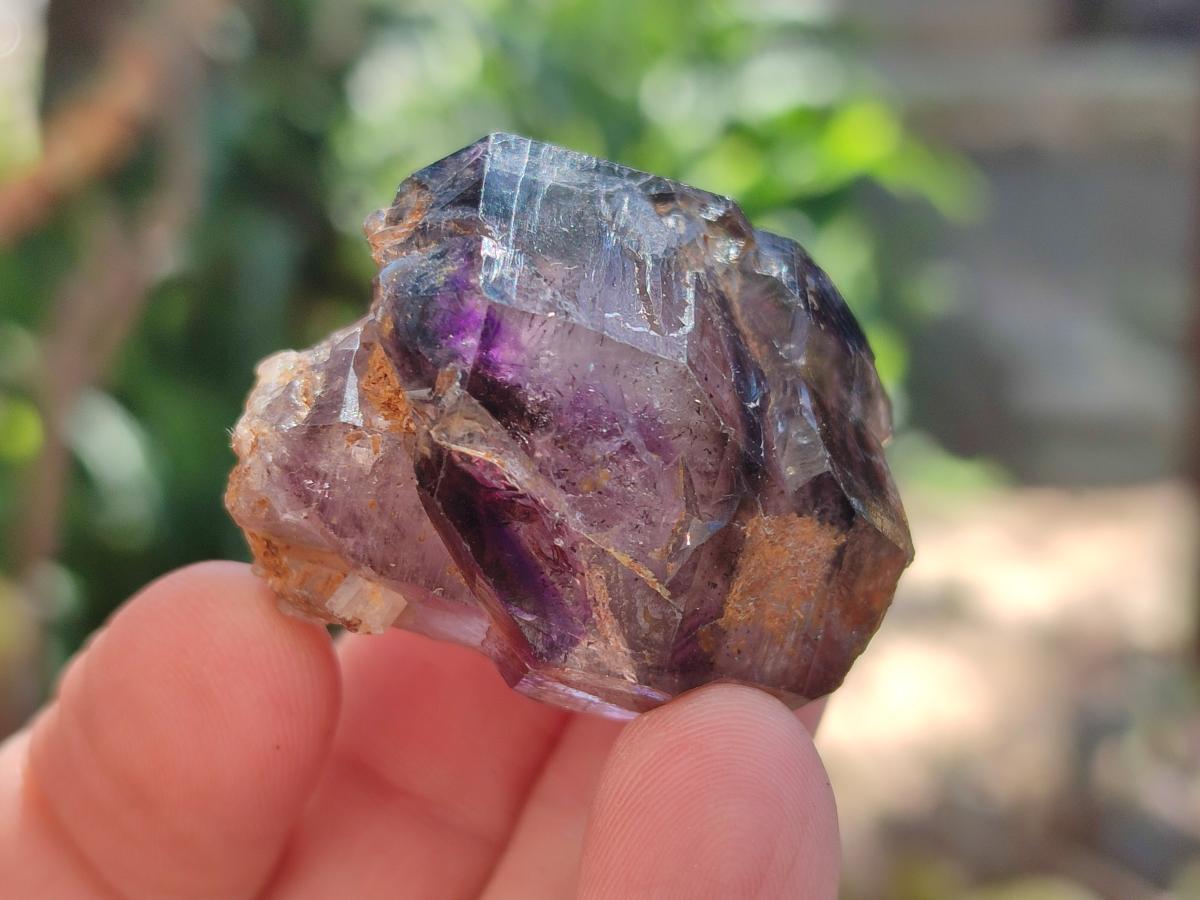 Natural Smokey Amethyst Window Crystals x 15 From Chiredzi, Zimbabwe