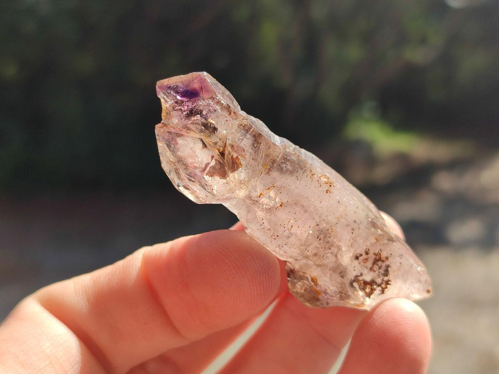 Natural Smokey Amethyst Window Crystals x 15 From Chiredzi, Zimbabwe