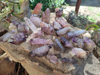 Natural Smokey Amethyst Window Crystals x 15 From Chiredzi, Zimbabwe