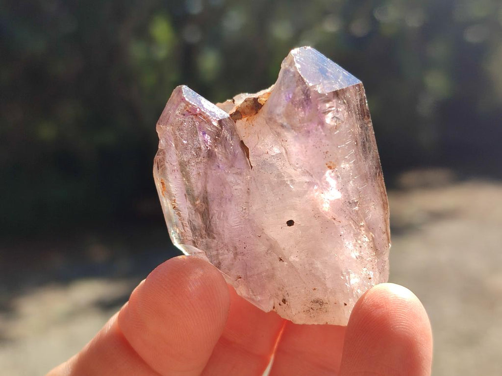 Natural Smokey Amethyst Window Crystals x 15 From Chiredzi, Zimbabwe