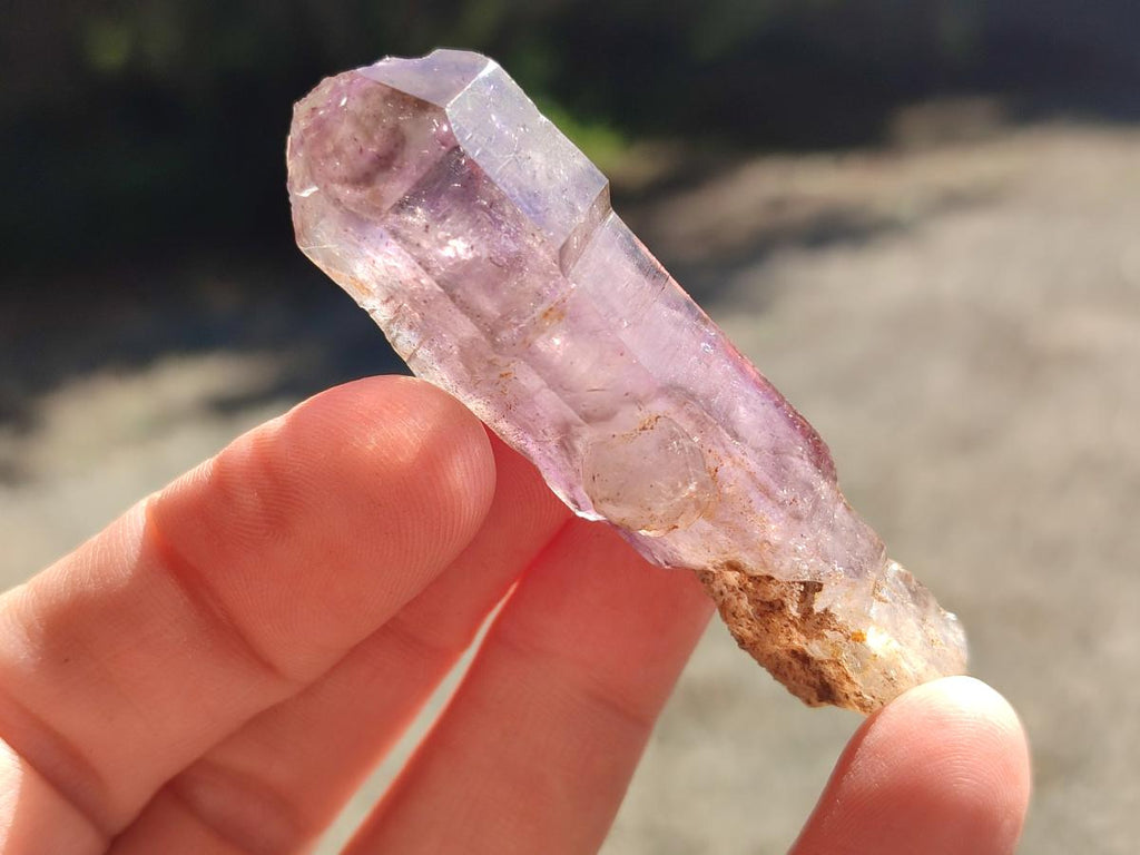 Natural Smokey Amethyst Window Crystals x 15 From Chiredzi, Zimbabwe