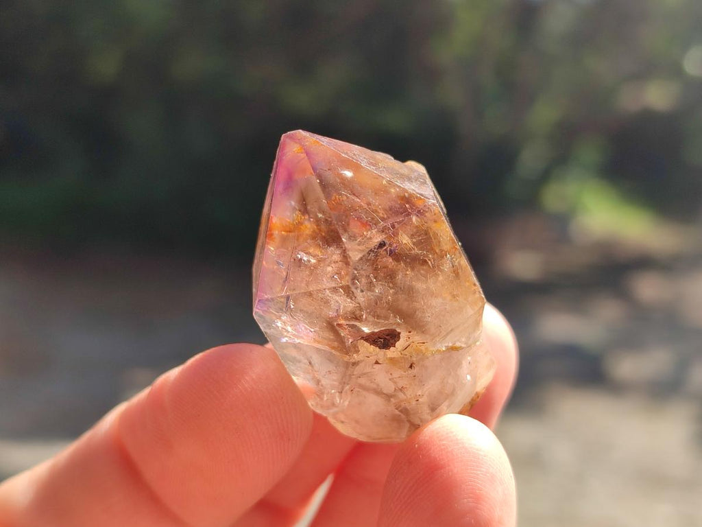 Natural Smokey Amethyst Window Crystals x 15 From Chiredzi, Zimbabwe