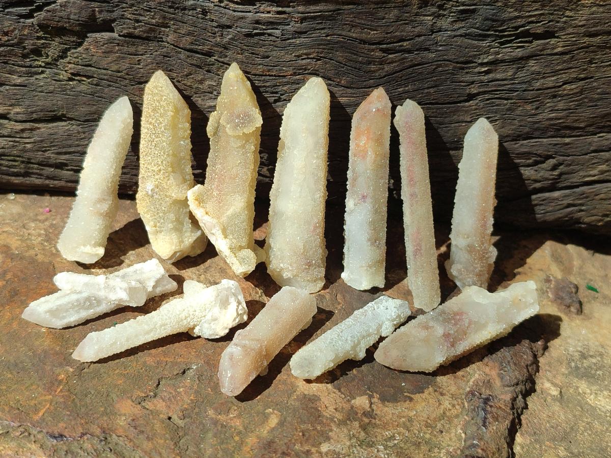 Natural Drusy Fairy Spirit Quartz Single Crystals x 75 From Boekenhouthoek, South Africa