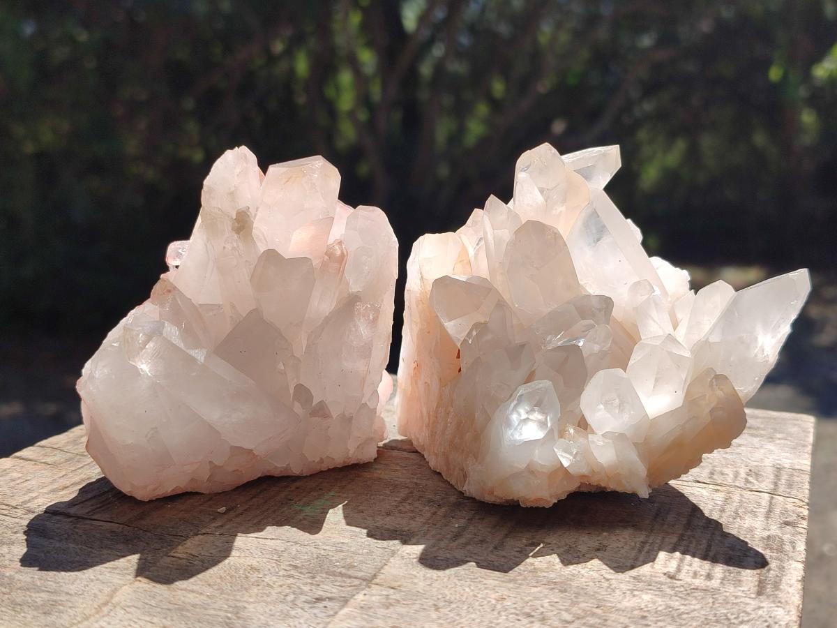 Natural Malagasy Quartz Crystal Clusters x 6 From Madagascar