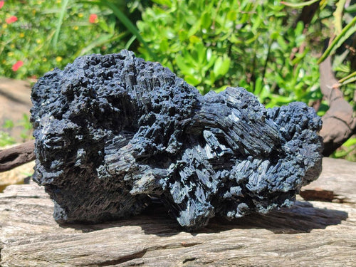 Natural XL Schorl Black Tourmaline Striated Crystalline Floater Specimen x 1 From Erongo, Namibia - Toprock Gemstones and Minerals 