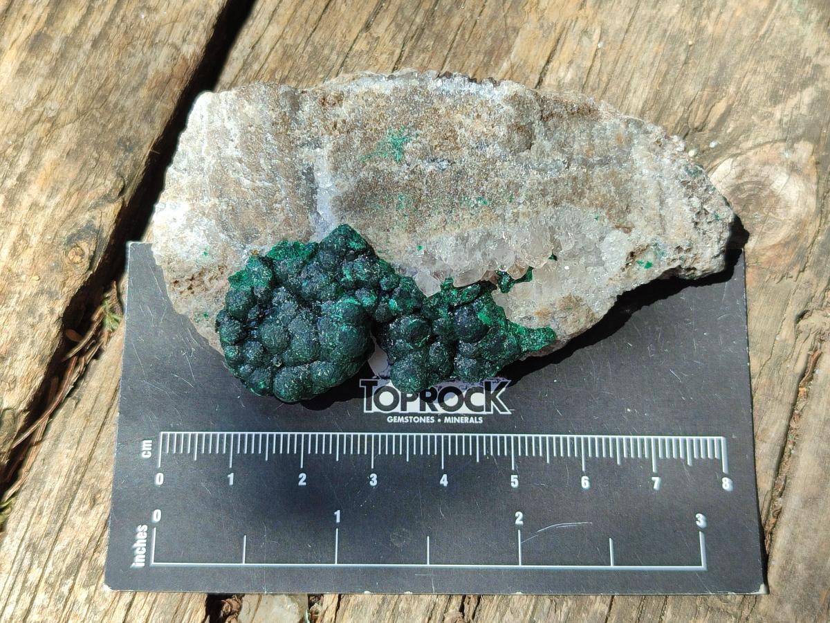 Natural Ball Malachite Specimens Coated with Drusy Quartz on Dolomite x 6 From Mindingi Mine, Kambove, Congo