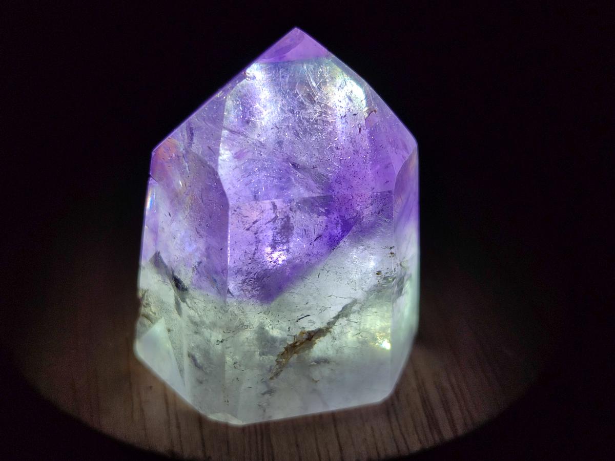 Polished Dark Purple Skeletal Window Amethyst Crystals x 12 From Akansobe, Madagascar