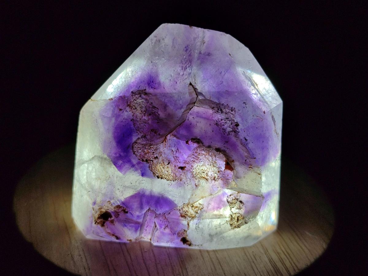 Polished Dark Purple Skeletal Window Amethyst Crystals x 12 From Akansobe, Madagascar