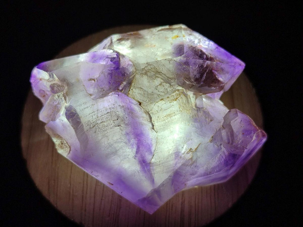 Polished Dark Purple Skeletal Window Amethyst Crystals x 12 From Akansobe, Madagascar