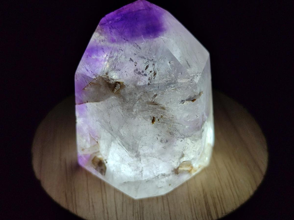 Polished Dark Purple Skeletal Window Amethyst Crystals x 12 From Akansobe, Madagascar