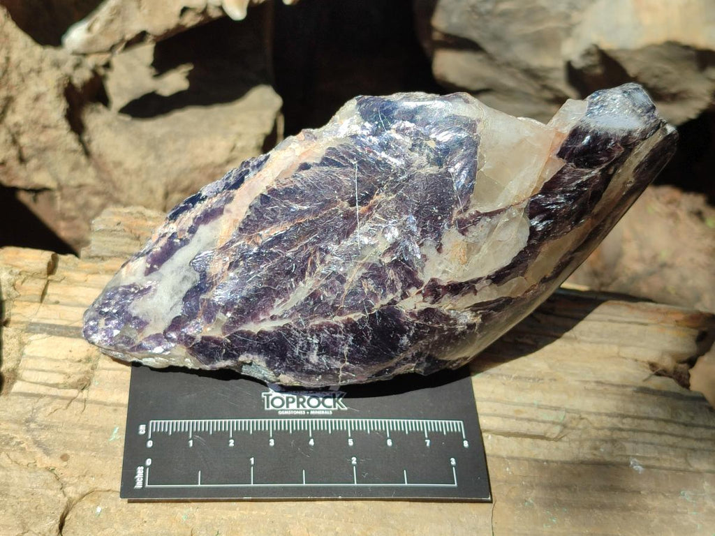 Polished One Side Silver Leaf Lepidolite Slices x 6 From Zimbabwe