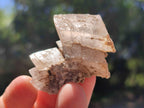 Natural Stacked Rhombohedral Calcite Specimens with Spearhead Stems x 35 From Albert's Mountain, Lesotho