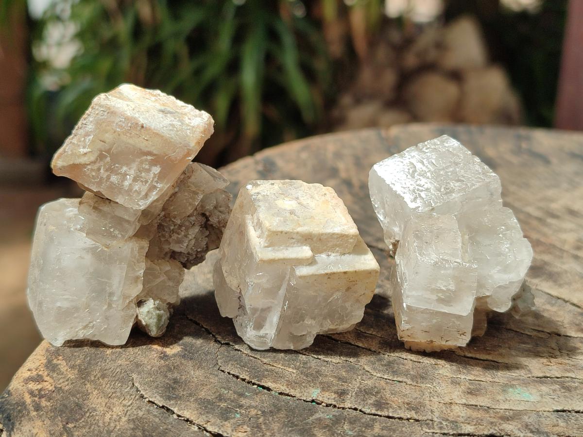 Natural Stacked Rhombohedral Calcite Specimens with Spearhead Stems x 35 From Albert's Mountain, Lesotho
