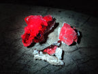 Natural Stacked Rhombohedral Calcite Specimens with Spearhead Stems x 35 From Albert's Mountain, Lesotho