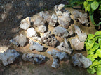 Natural Stacked Rhombohedral Calcite Specimens with Spearhead Stems x 35 From Albert's Mountain, Lesotho